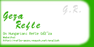 geza refle business card